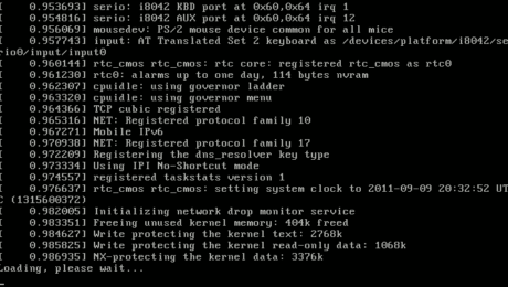 Startender Systemkern (Version 3.0.0) in Debian